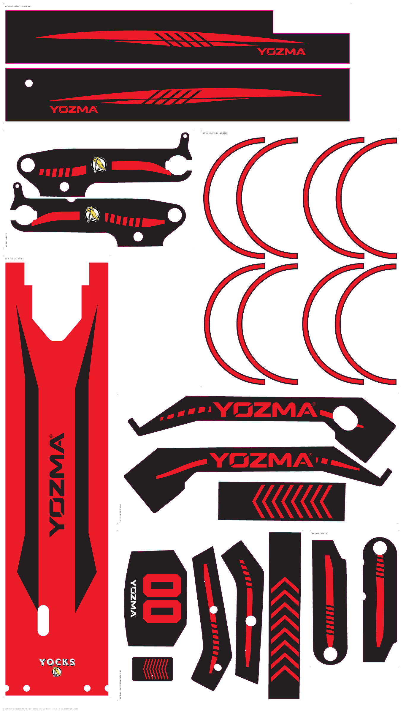 Yozma — flat kit schematic