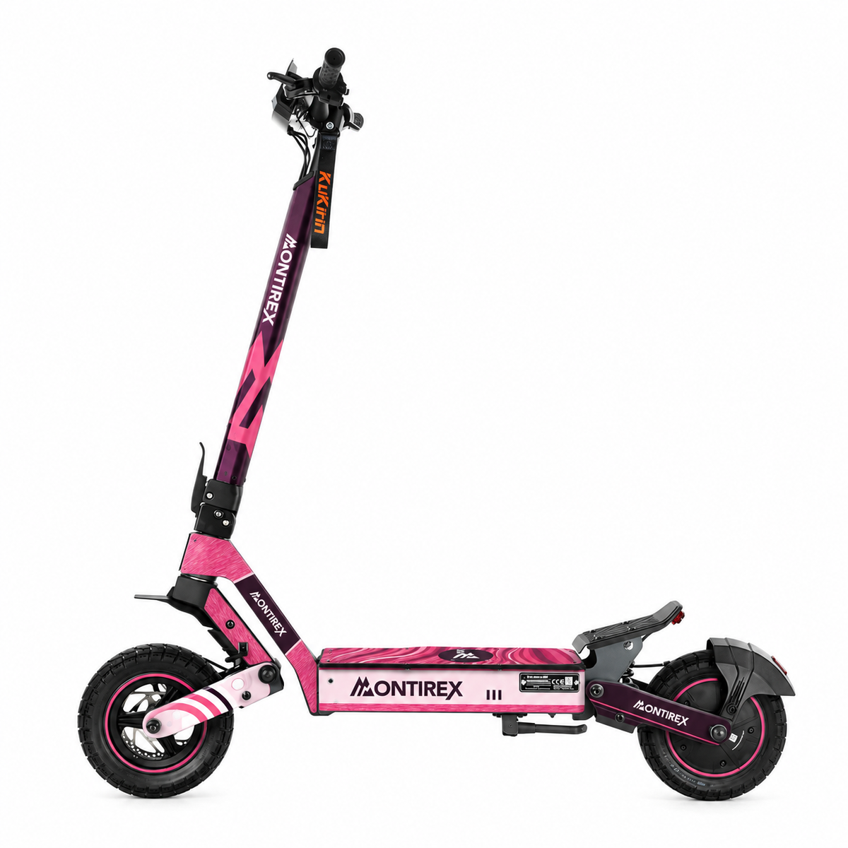 Pink Montirex graphics kit on G2 - illustrative mockup, scooter not included
